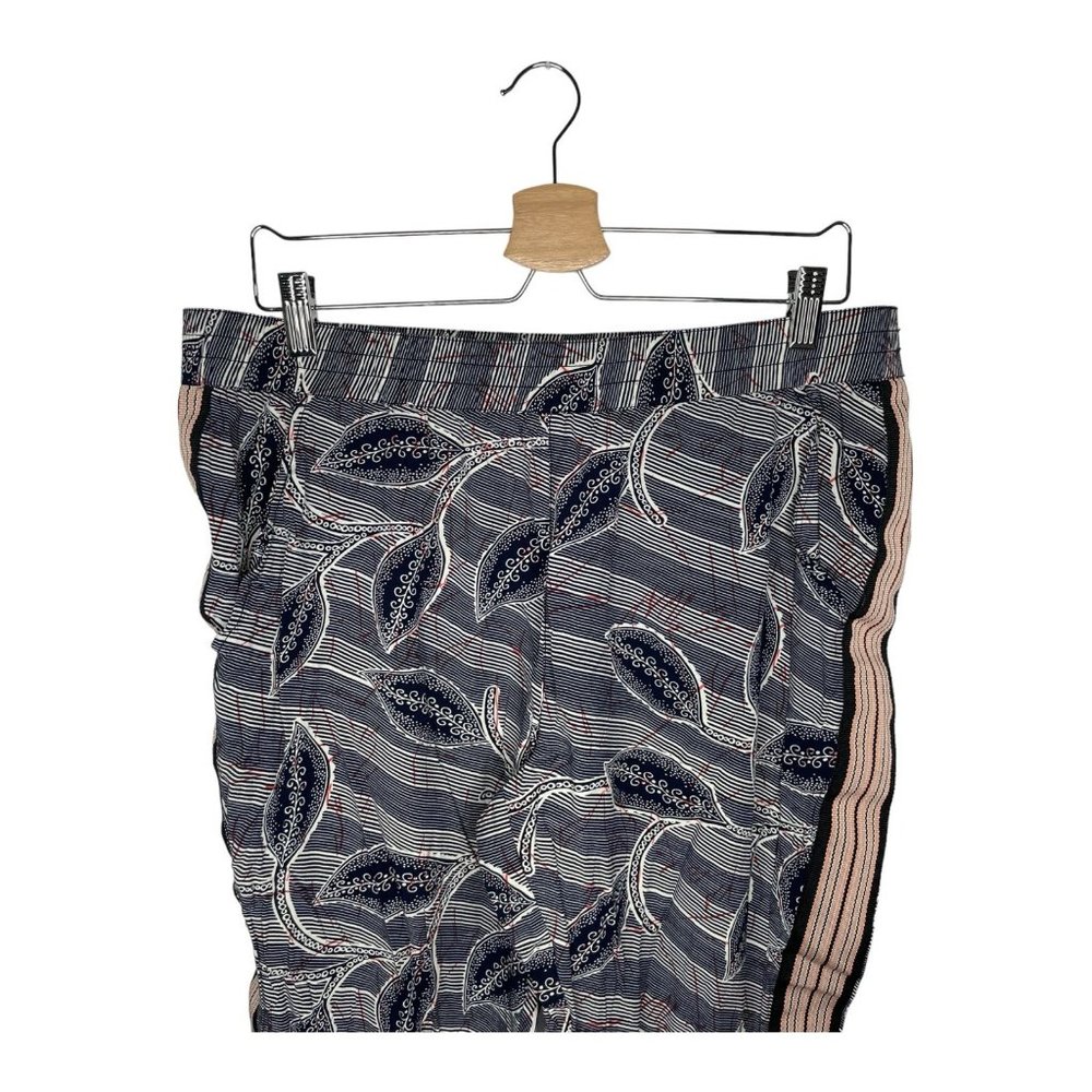 Anthro Abstract Pattern Jogger Side Stripe Size L - image 2